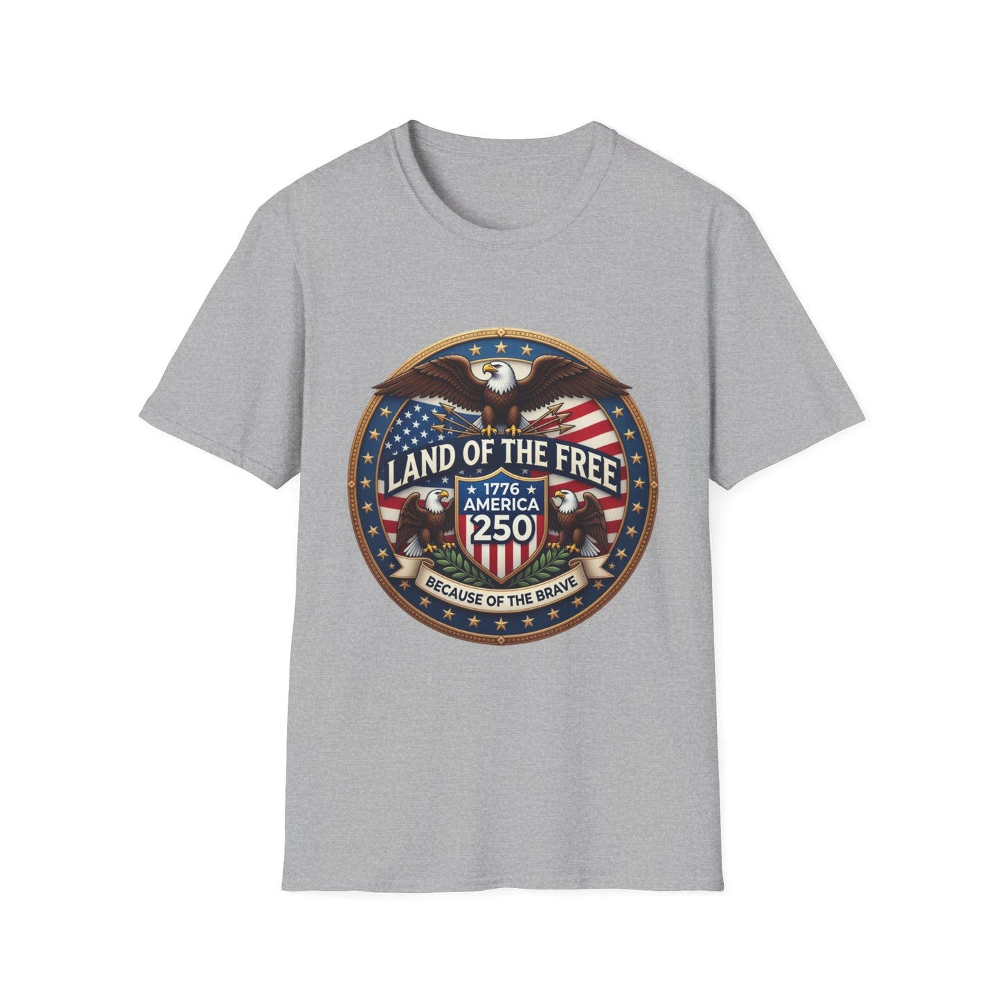 Land of the Free 1776 Patriotic Eagle Graphic Tee — American Pride Shirt