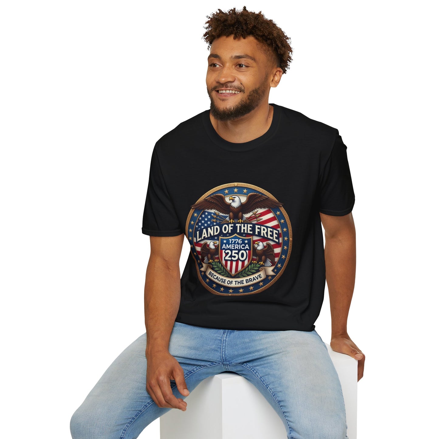 Land of the Free Eagle T‑Shirt — Patriotic 1776 USA Graphic Tee