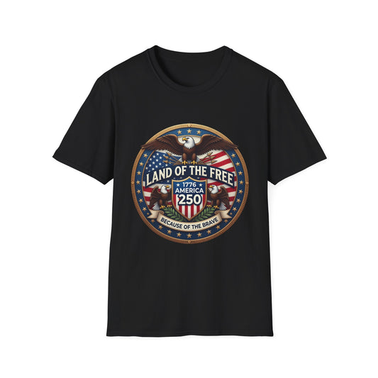 Land of the Free 1776 Patriotic Eagle Graphic Tee — American Pride Shirt