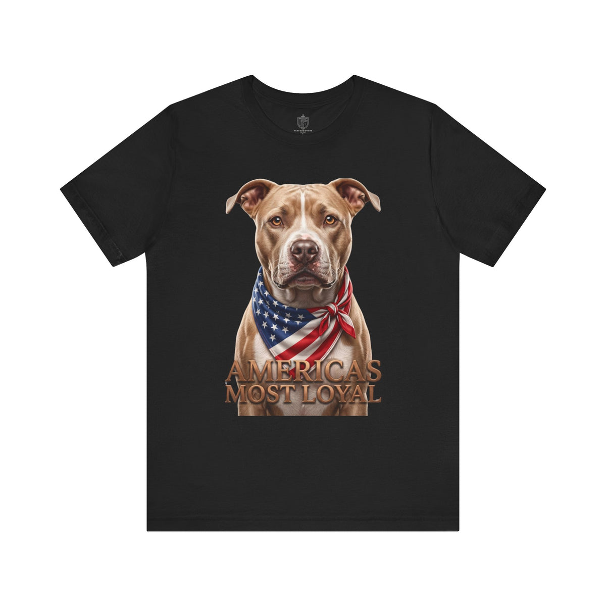 Patriotic Pitbull Tee — "America's Most Loyal" Dog Shirt