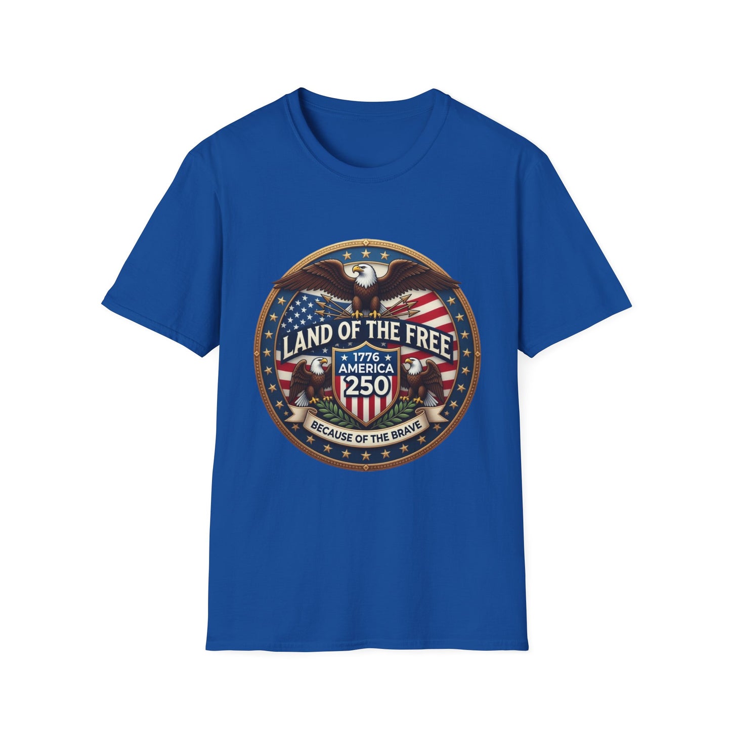 Land of the Free 1776 Patriotic Eagle Graphic Tee — American Pride Shirt