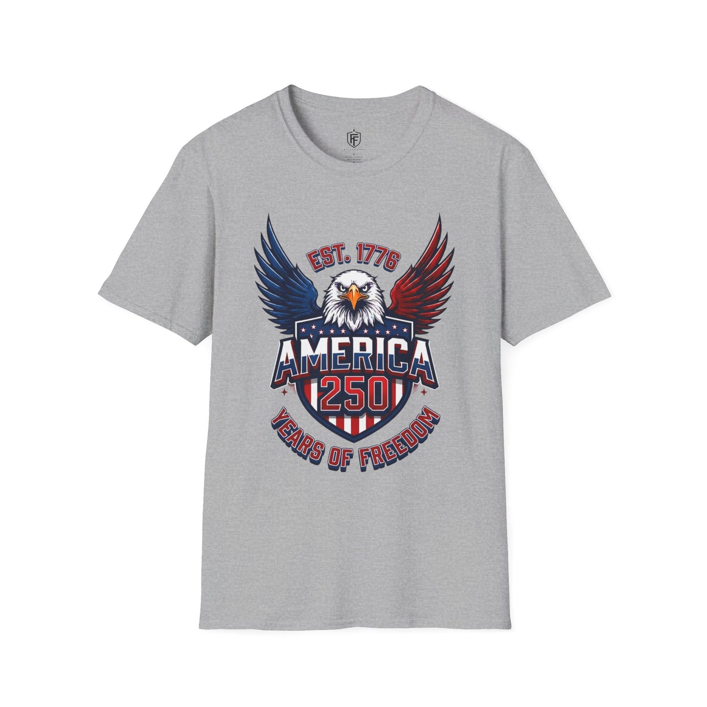 America 250 Eagle T-Shirt — 1776 Established Years of Freedom Patriotic Tee