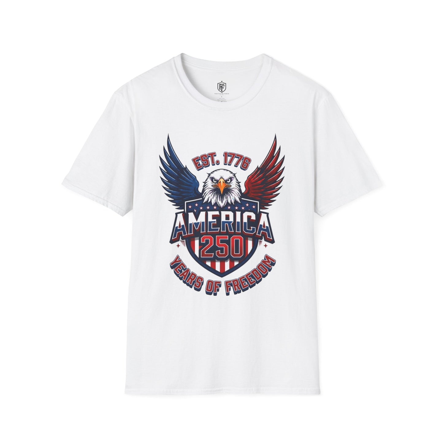 America 250 Eagle T-Shirt — 1776 Established Years of Freedom Patriotic Tee