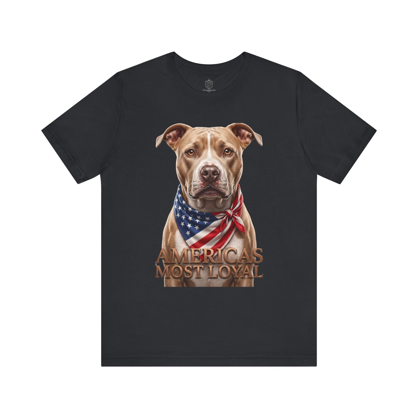 Patriotic Pitbull Tee — "America's Most Loyal" Dog Shirt