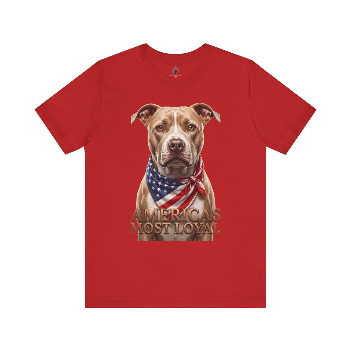 Patriotic Pitbull Tee — "America's Most Loyal" Dog Shirt