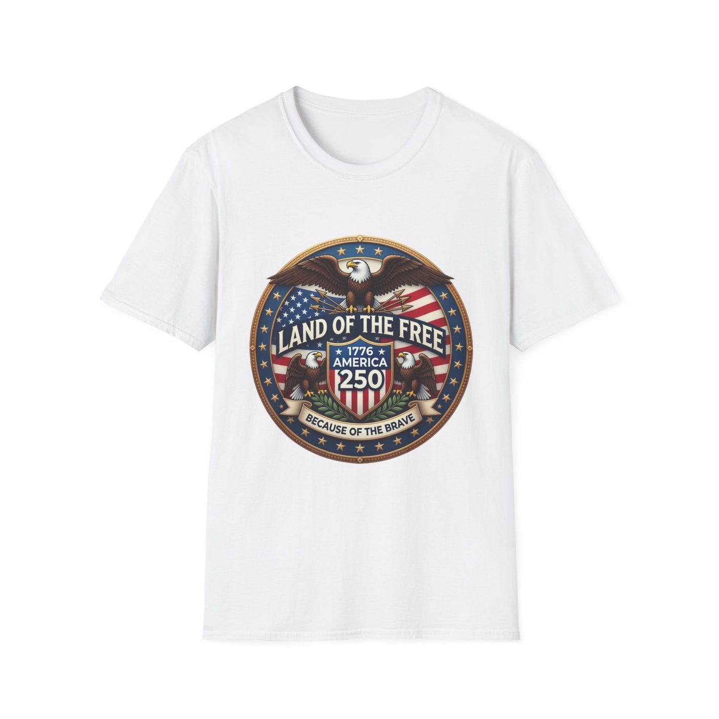 Land of the Free 1776 Patriotic Eagle Graphic Tee — American Pride Shirt