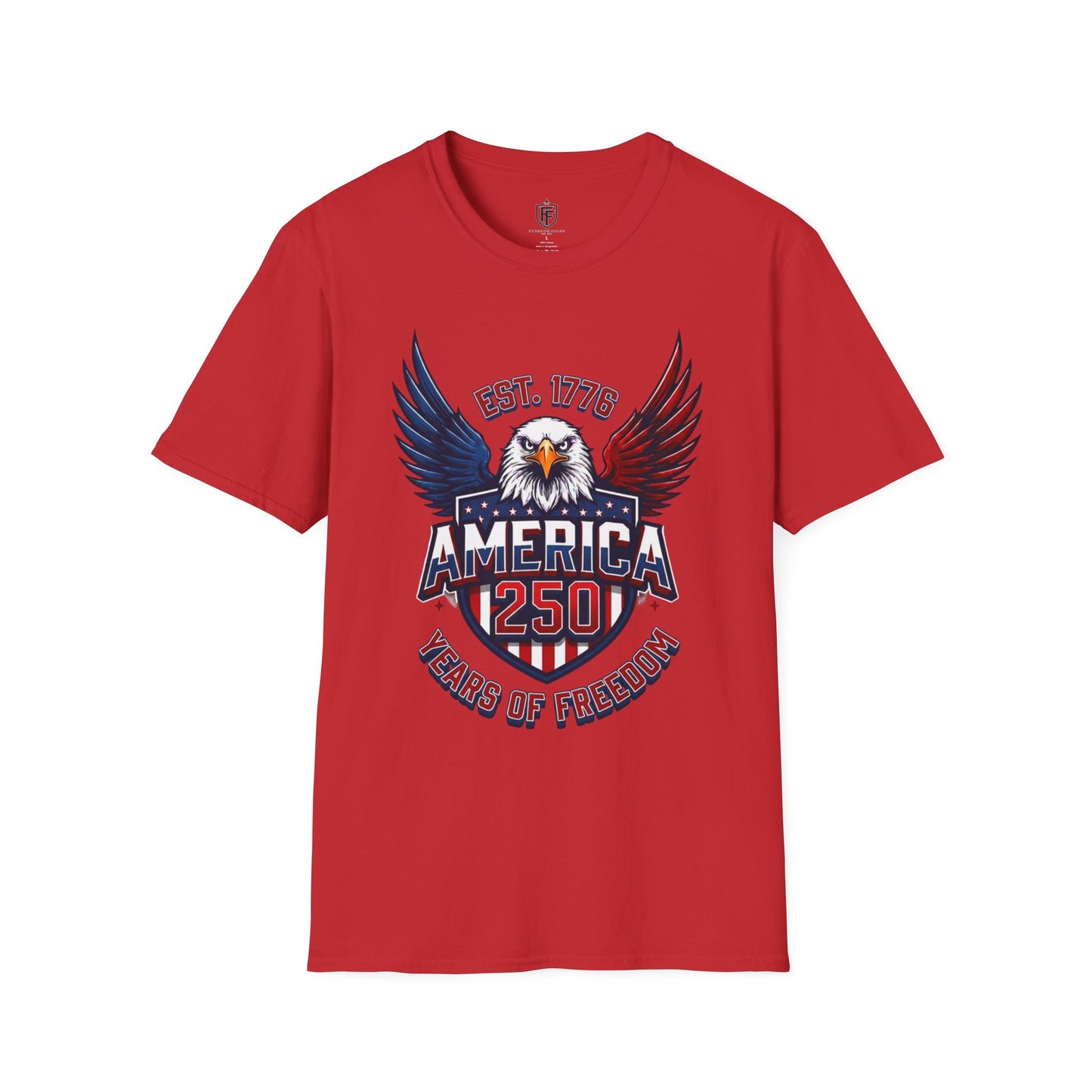 America 250 Eagle T-Shirt — 1776 Established Years of Freedom Patriotic Tee