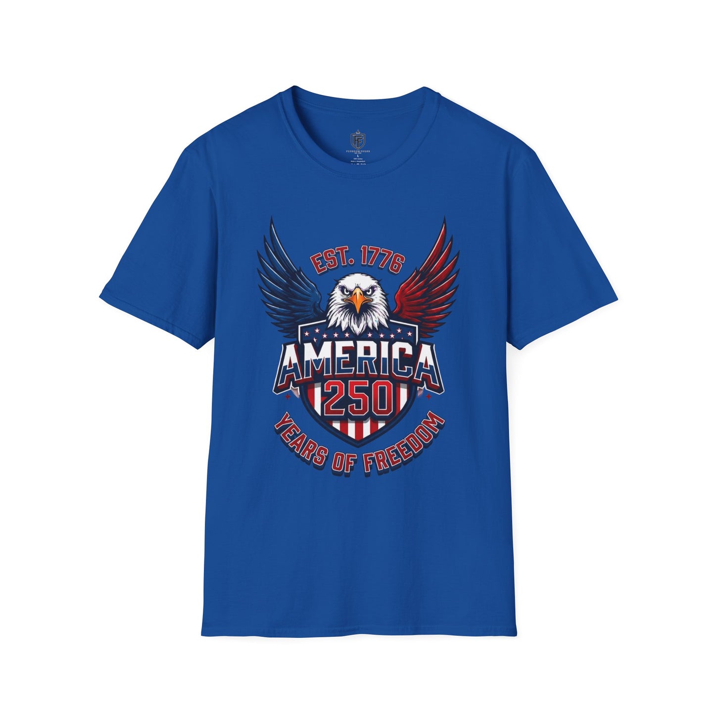 America 250 Eagle T-Shirt — 1776 Established Years of Freedom Patriotic Tee