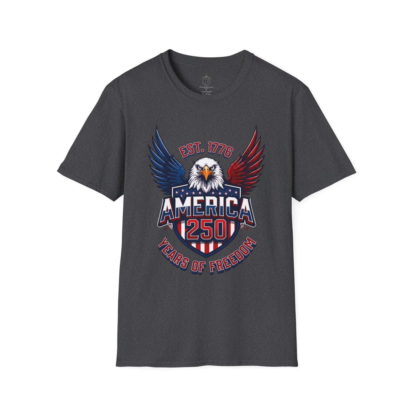 America 250 Eagle T-Shirt — 1776 Established Years of Freedom Patriotic Tee