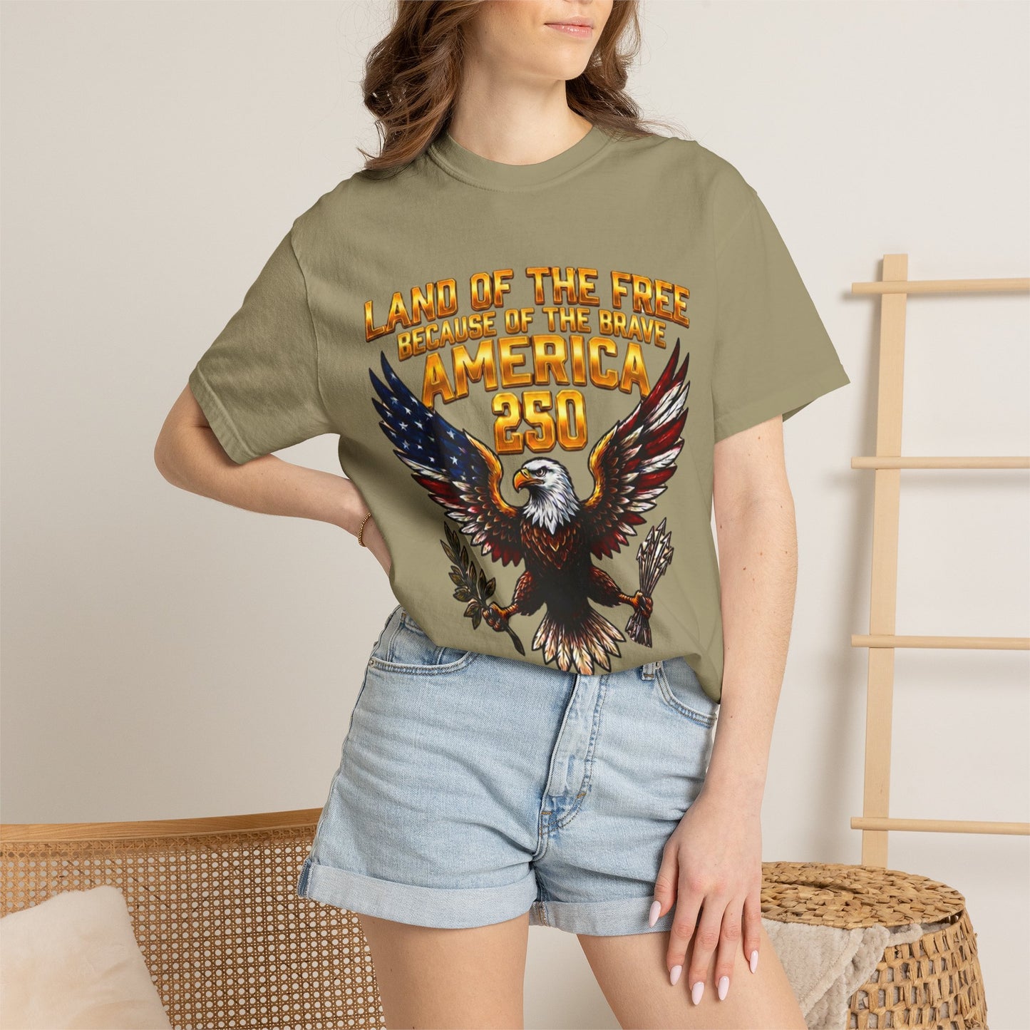 Veterans Eagle T-Shirt — Land of the Free Because of the Brave Patriotic Tee