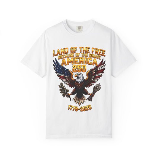 Veterans Eagle T-Shirt — Land of the Free Because of the Brave Patriotic Tee