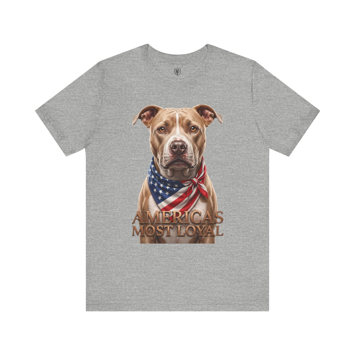 Patriotic Pitbull Tee — "America's Most Loyal" Dog Shirt