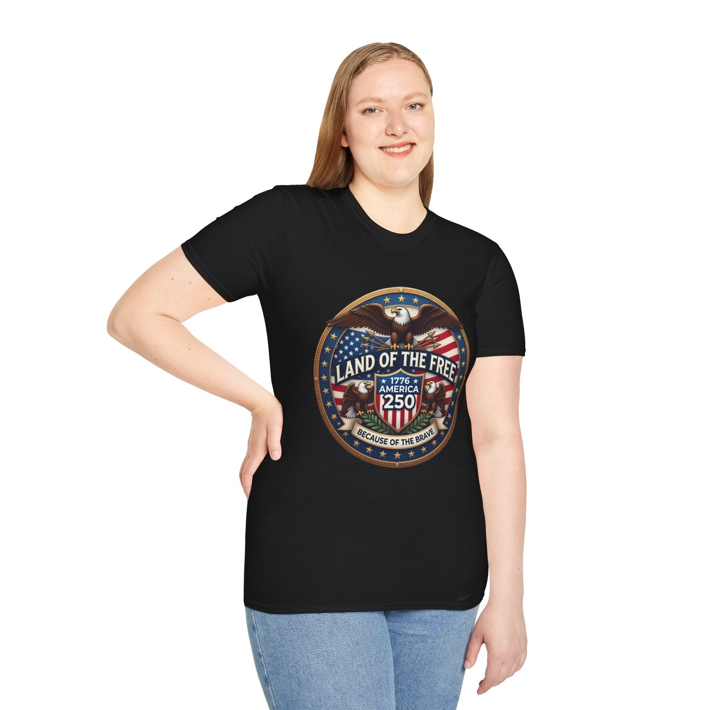 Land of the Free Eagle T‑Shirt — Patriotic 1776 USA Graphic Tee