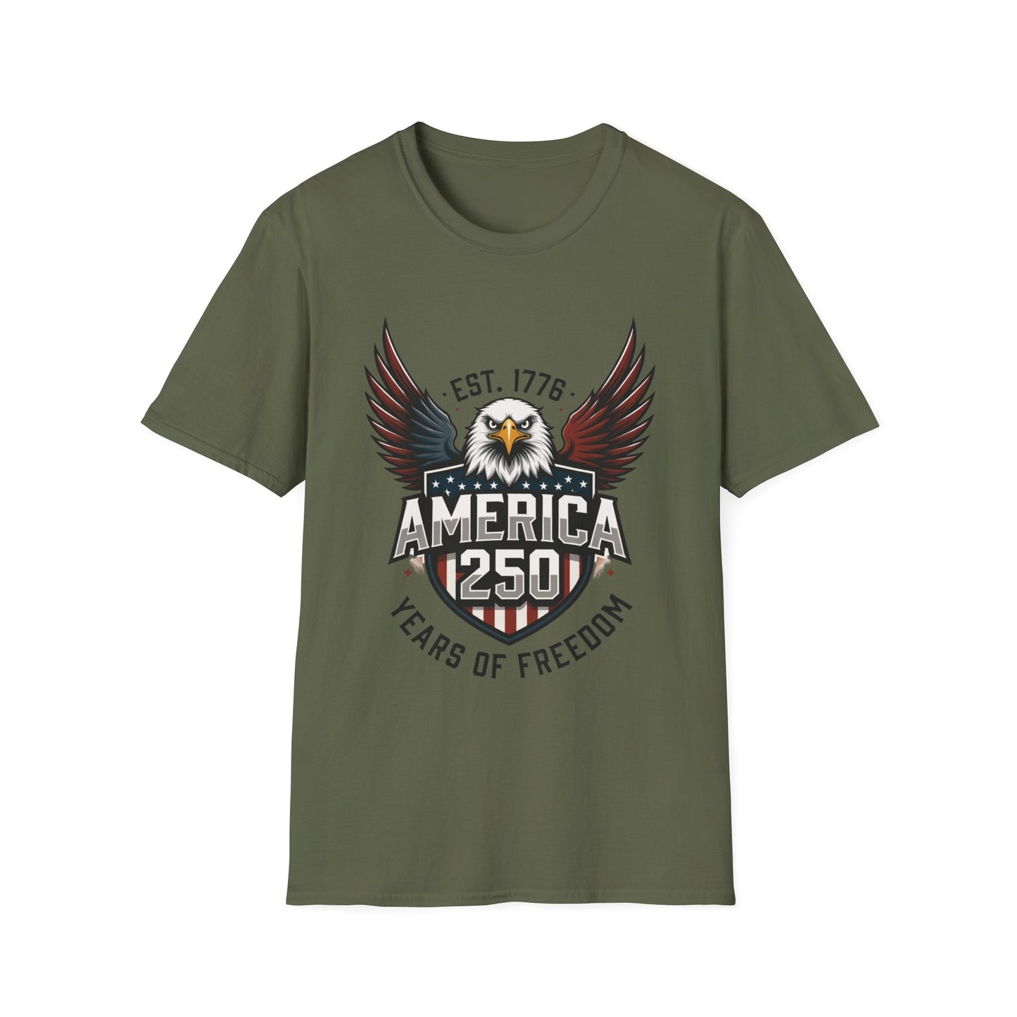 America 250 Eagle T-Shirt — EST. 1776 250 Years of Freedom Patriotic Tee