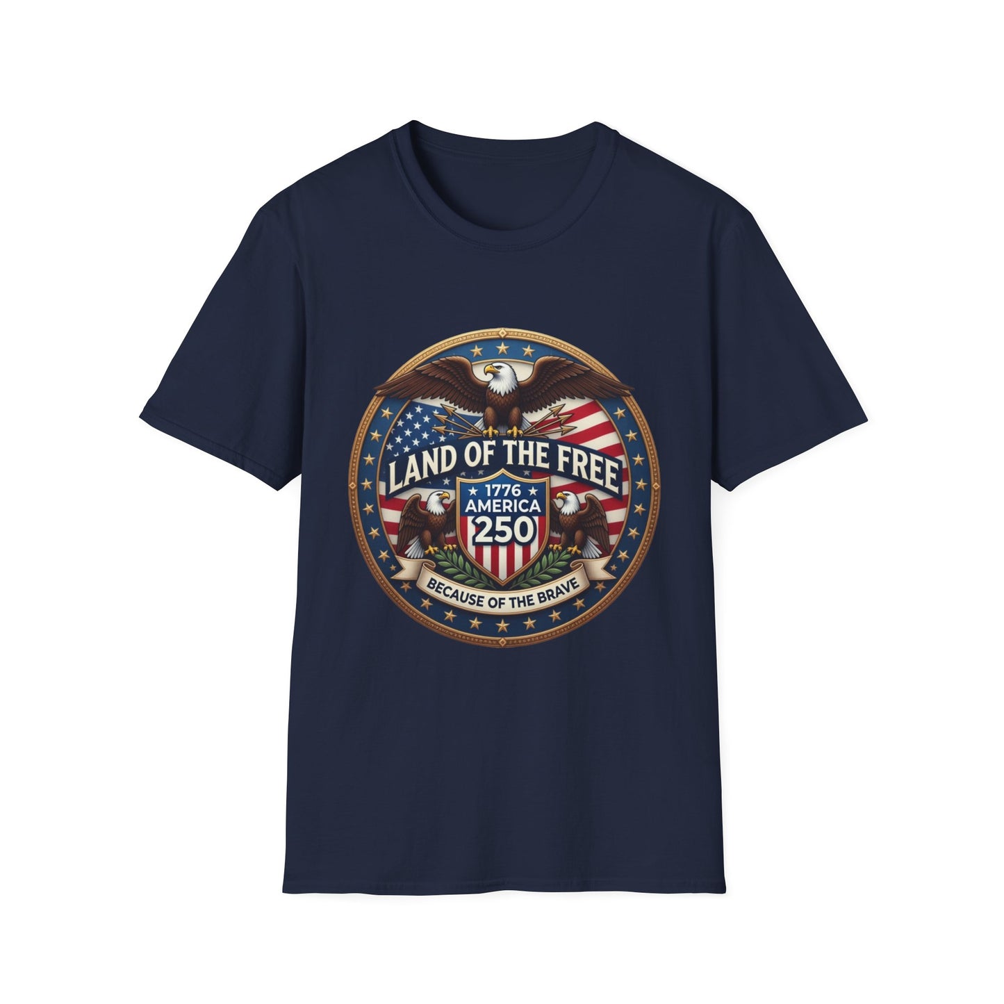 Land of the Free 1776 Patriotic Eagle Graphic Tee — American Pride Shirt