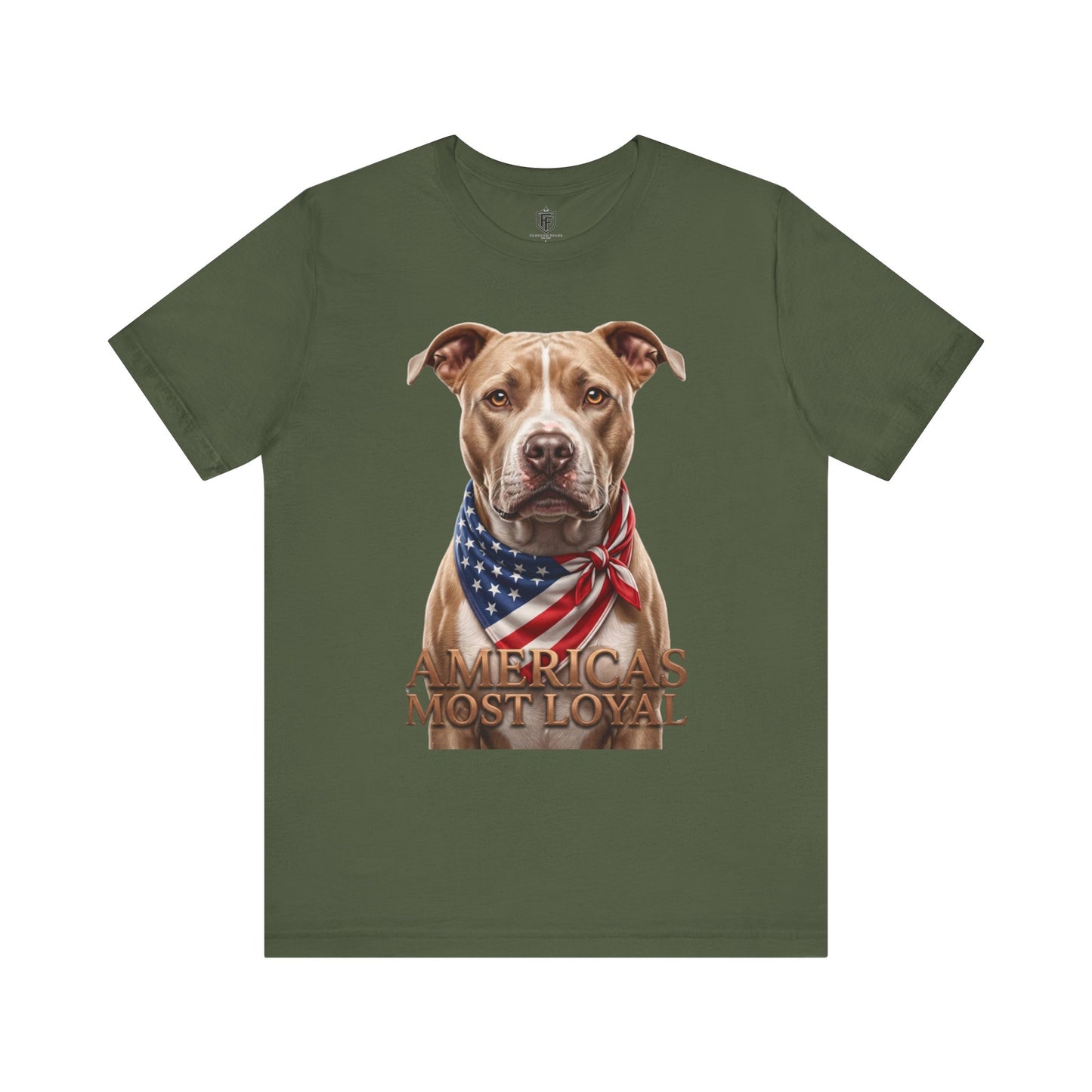 Patriotic Pitbull Tee — "America's Most Loyal" Dog Shirt
