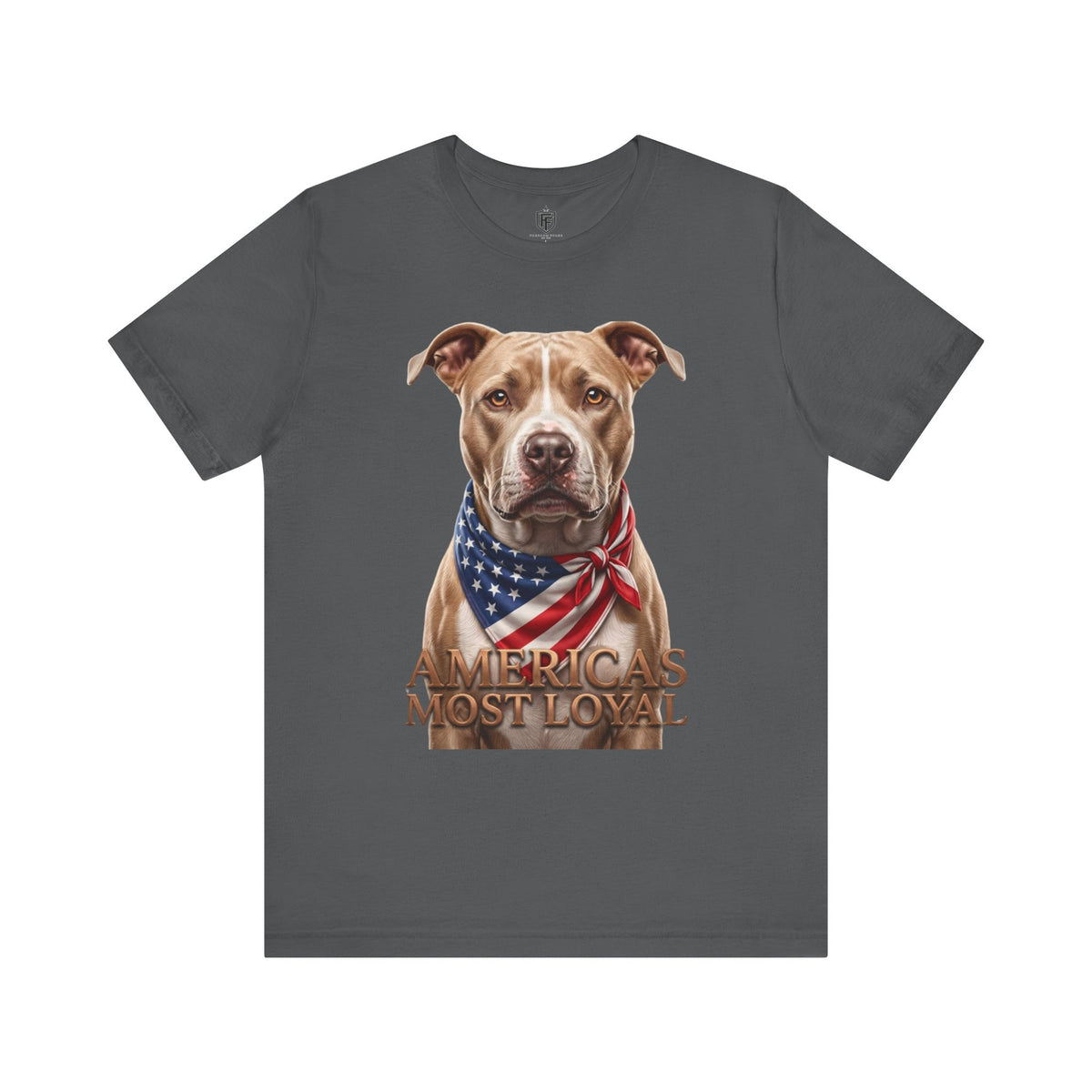 Patriotic Pitbull Tee — "America's Most Loyal" Dog Shirt