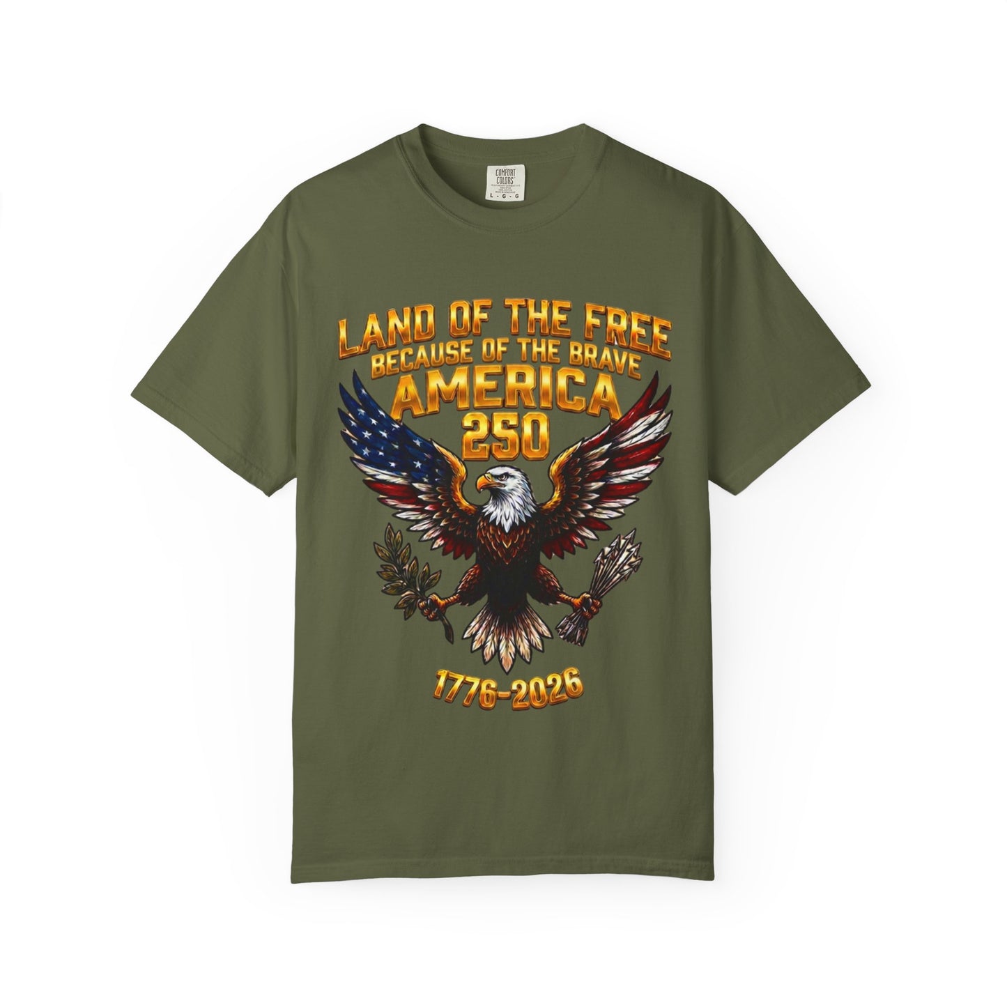 Veterans Eagle T-Shirt — Land of the Free Because of the Brave Patriotic Tee