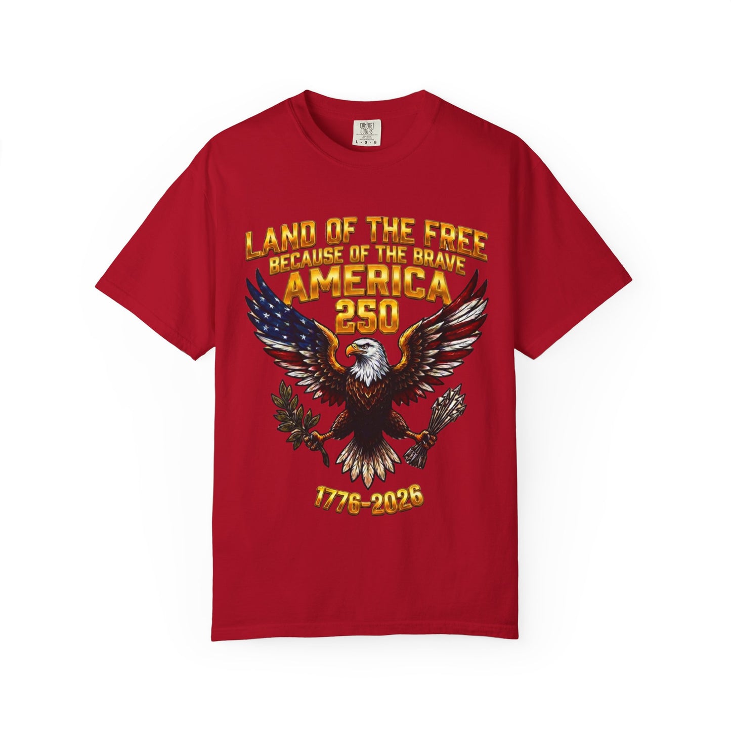 Veterans Eagle T-Shirt — Land of the Free Because of the Brave Patriotic Tee
