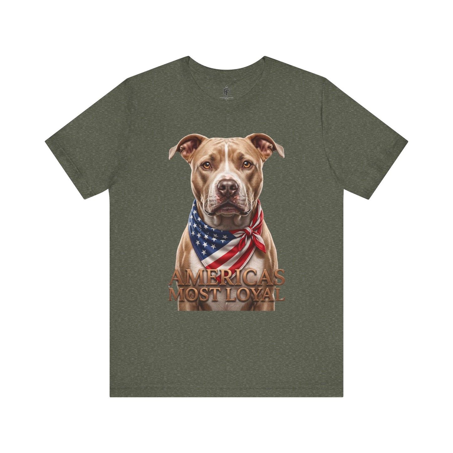 Patriotic Pitbull Tee — "America's Most Loyal" Dog Shirt