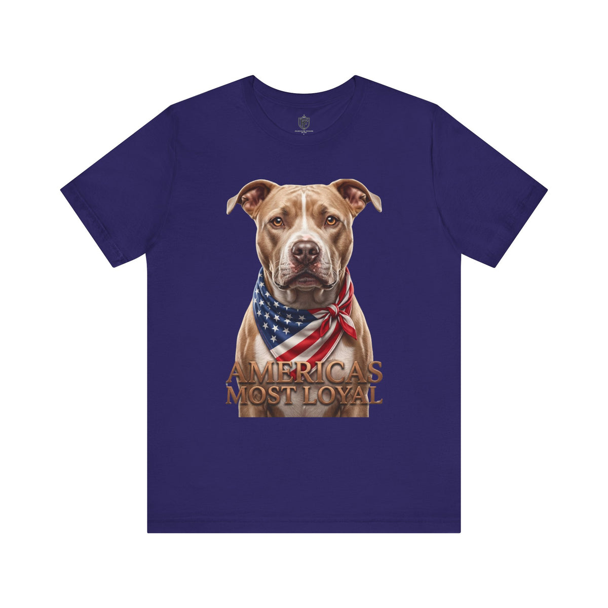 Patriotic Pitbull Tee — "America's Most Loyal" Dog Shirt