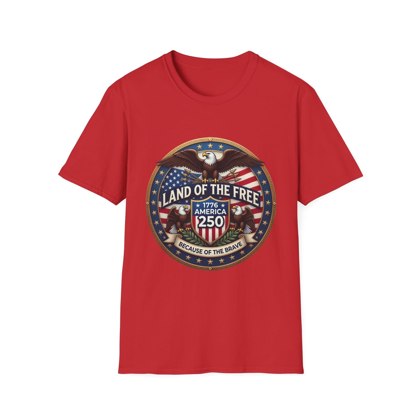 Land of the Free 1776 Patriotic Eagle Graphic Tee — American Pride Shirt