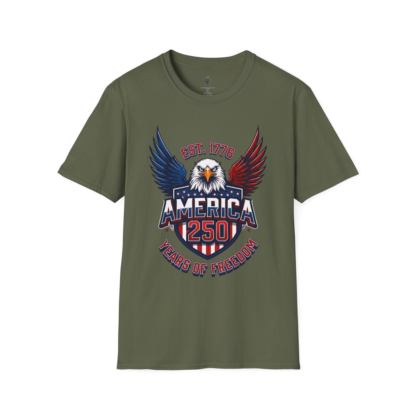America 250 Eagle T-Shirt — 1776 Established Years of Freedom Patriotic Tee