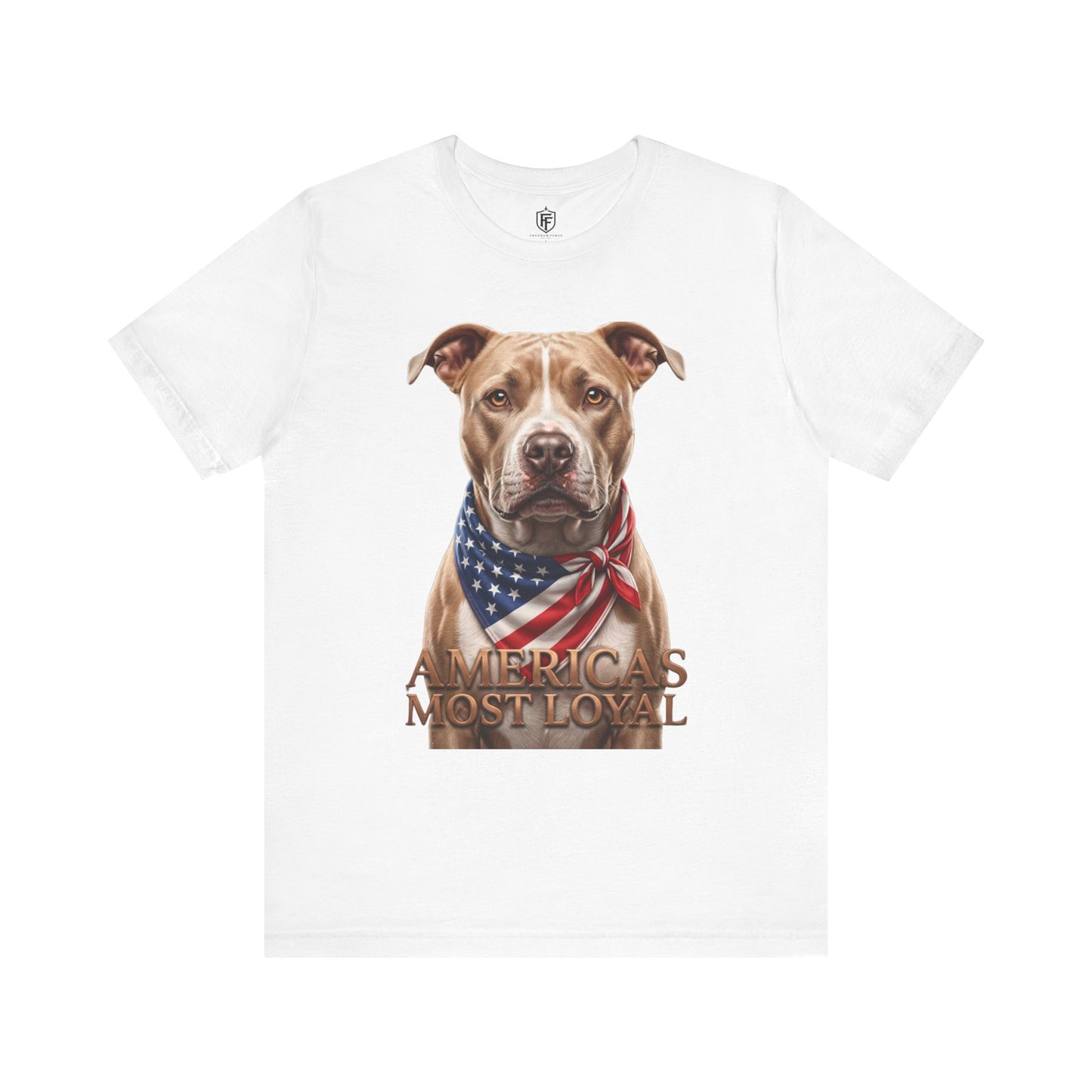 Patriotic Pitbull Tee — "America's Most Loyal" Dog Shirt